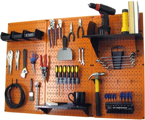 Miniatura 24 de Organizador de herramienta control de pared 30-wrk-400wb estándar panel perforado mesa de trabajo de metal, 30-WRK-400 BB Negro