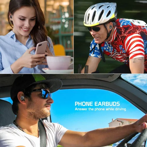 Miniatura 3 de Auriculares inalámbricos V5 Bluetooth funcionan para Xiaomi M2007J17I con estuche de carga para auriculares intrauditivos. (V5.0 negro)