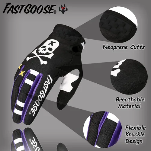 Miniatura 2 de Guantes para Motocicleta y Moto de Tierra - Guantes para Motocross, Moto y ATV para Carreras Todo Terreno, Deportes de Ciclismo