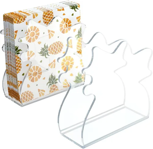 Miniatura 11 de Portaservilletas, Paquete de 2 Portaservilletas de Acrílico Transparente para Mesa, Portaservilletas para Servilletas de Cóctel de Papel
