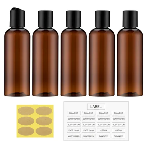 Miniatura 9 de Botella de viaje de 3.4oz con tapa abatible con tapa superior de disco, Claro Transparente