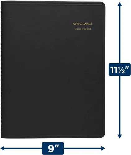 Miniatura 4 de AT-A-GLANCE 8015005 Libro de registro de clase sin fecha, 10 78 x 8 14, negro