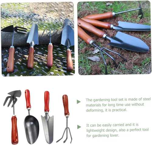 Miniatura 8 de Mikikit 1set Ergonomic Gardening Hand Trowel Tool High Hardness Spade for Digging Planting and Weeding Multi-Functional Design for Outdoor Gardening