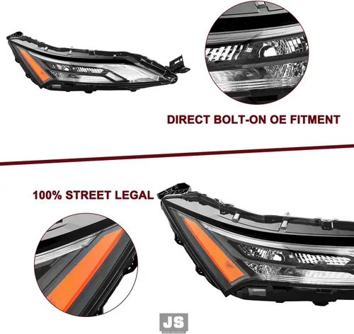 Miniatura 4 de JSBOYAT Repuesto superior de faros delanteros DRL para Nissan Rogue S, SL, SV 2021 2022 2023, estilo OE para el lado del conductor y del pasajero