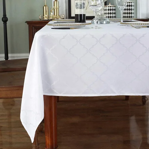 Miniatura 12 de Mantel Sastybale antiarrugas y resistente a las manchas, de tela, rectangular, para mesa de comedor o decoración de fiesta, cubierta de trapo