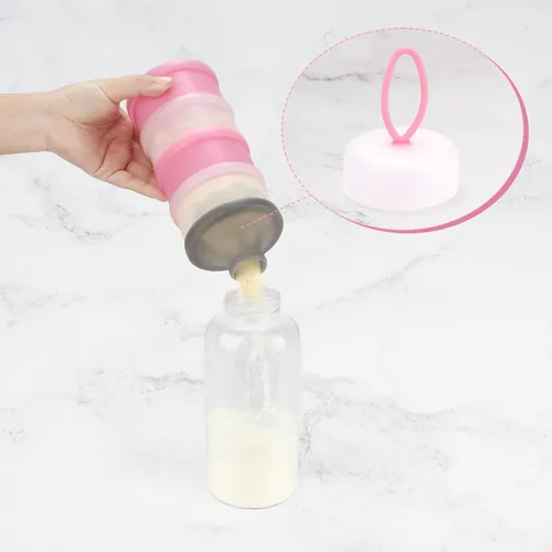 Miniatura 5 de Accmor 2 unidades de dispensador de fórmula para bebés para llevar, dispensador de fórmula apilable, contenedor de fórmula para llevar, contenedor