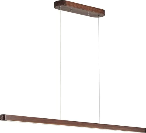 Miniatura 14 de Lámpara colgante lineal natural de madera maciza de 3 luces, moderna lámpara colgante LED regulable, candelabro para mesa de comedor, isla