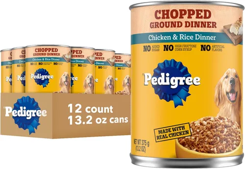 Miniatura 14 de Pedigree Picado molido comida húmeda suave para perros adultos con cena de carne T-Bone, comida enlatada para perros, latas de 13.2 onzas, 12