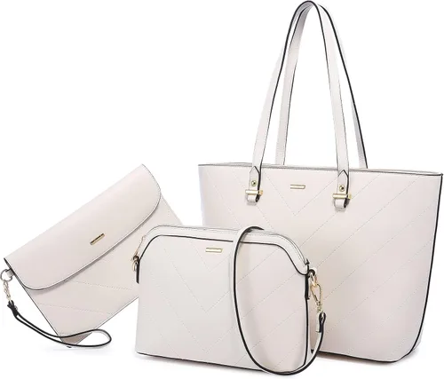 Juego de 3 bolsas de mano para mujeres bolsa tote para llevar colgada del hombro, bolso satchel y bolso hobo