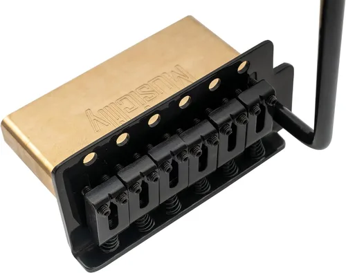 Miniatura 4 de Musiclily Pro - Puente de trémolo moderno de 2.067 in, bloque de latón macizo de 1.575 in, para guitarra eléctrica estilo Squier Strat, color negro
