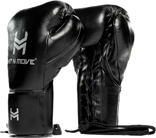 HIT N MOVE Süvari - Guantes de boxeo de crin con , guantes de boxeo con cordones para hombre, equipo de boxeo, guantes de MMA para hombre, guantes