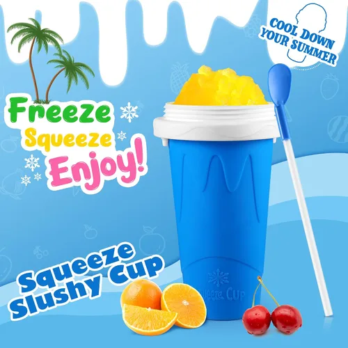Miniatura 2 de Tgosomt Paquete de 2 Vasos para Hacer Granizados, Vaso de Batidos Mágico de Compresión Rápida, Vasos para Granizados Congelados DIY, Batidora