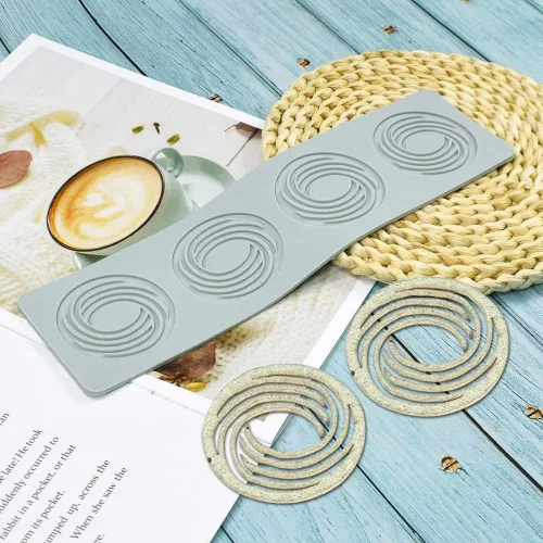 Miniatura 10 de Molde de patrón geométrico, molde en espiral hueco 3D de silicona para fondant para decoración de pasteles, cupcakes, alimentos