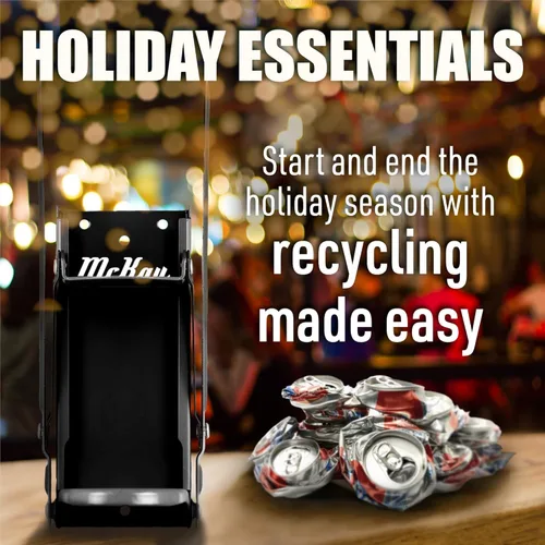 Miniatura 7 de Mckay Trituradora de latas de metal de 16 oz. y 12 oz. Automática para reciclaje, trituradora de latas de aluminio de servicio pesado para pared