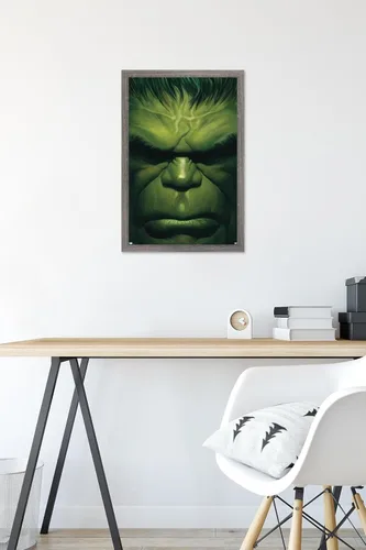 Miniatura 6 de Marvel Comics Hulk - Póster de pared de The Immortal Hulk #18, 22.4 pulgadas de largo x 14.7 pulgadas de ancho, versión enmarcada de madera