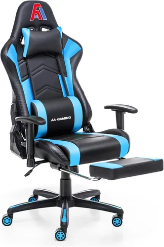 Miniatura 8 de AA Products - Silla ergonómica para videojuegos, silla ergonómica de carreras de computadora con respaldo alto, silla de oficina ajustable