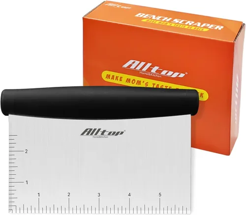 ALLTOP Raspador y picador de banco para cocina, utensilio esencial para hornear, de acero inoxidable, para pasteles, masas, alimentos, para