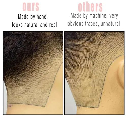 Miniatura 2 de HAIRWAY Cabeza de maniquí masculino de 8 pulgadas, cabeza de maniquí de práctica de peluquero con cabello humano 100% real, cosmetología, Marrón