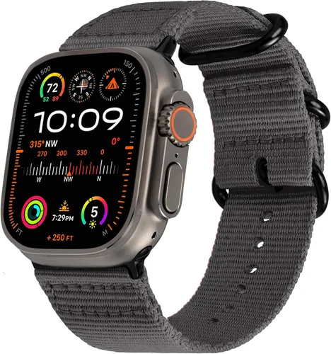 Carterjett - Correa para Apple Watch 1.732 pulgadas, 1.654 pulgadas, 1.575 pulgadas, 1.496 pulgadas, nailon NATO, correas iWatch, mujeres y hombres,