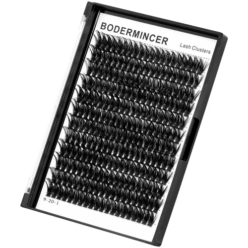 Miniatura 14 de Bodermincer - Bandeja grande de 240 pestañas de rizo D de 0.3 a 0.8 pulgadas (8 a 20 mm) para elegir, pestañas postizas individual para maquillaje