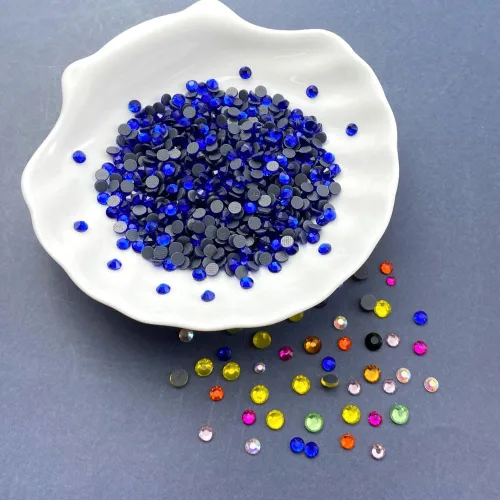 Miniatura 5 de Hotfix - 600 diamantes de imitación de cristal redondos SS30 de 0.236 in con parte trasera plana para manualidades, ropa, zapatos, camisas, tazas
