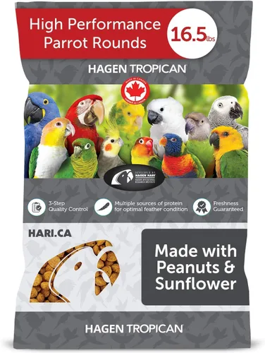 Miniatura 9 de Hagen Tropican - Alimento de loro de alto rendimiento, 3.3 ib. Palitos de loro Hari con maní y semillas de girasol y niveles nutricionales más altos