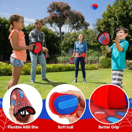Miniatura 3 de Juego de bolas de velcro para lanzar y atrapar, divertidos juguetes interactivos para niños, juguetes interactivos para exteriores, patio, piscina