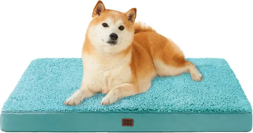 Miniatura 20 de EHEYCIGA Cama ortopédica de espuma para perros grandes, 35 pulgadas de largo x 23 pulgadas de ancho x 3.5 pulgadas de alto, gris claro