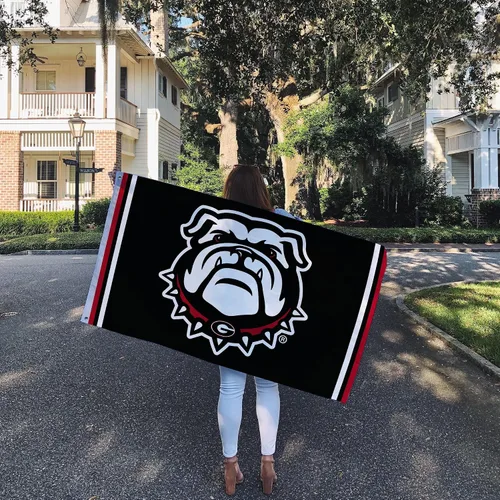 Miniatura 6 de Desert Cactus Bandera de la Universidad de Georgia Bulldogs UGA Dawgs Banderas Banners 100% poliéster para interiores y exteriores 3 x 5 (diseño J)