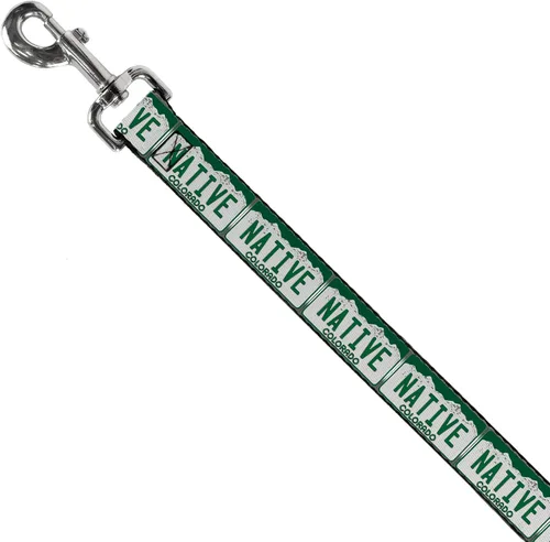 Miniatura 2 de Buckle-Down Correa para mascotas, placa de matrícula de Colorado Native, 4 pies de largo, 1 pulgada de ancho