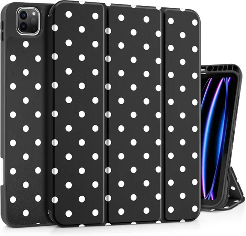 Miniatura 9 de Funda Tuiklol para iPad Pro de 12.9 pulgadas 2022 2021 2020 2018 6th / 5th / 4th / 3rd Gen Built in Pencil Holder Protective Stand Back Cover with