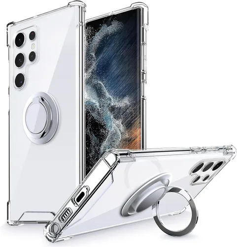 Miniatura 8 de Silverback Funda transparente para Samsung Galaxy S22 con soporte de anillo, amortiguador de golpes protector a prueba de golpes para Galaxy S22
