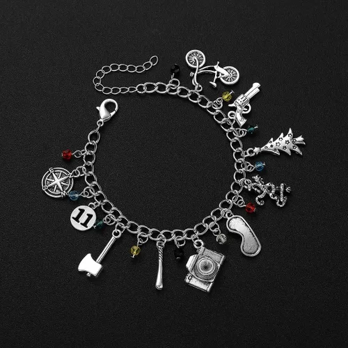 Miniatura 4 de Dr's gift Strange Things Bracelet Necklace Pack Strange Things Merchandise for Teen Girls Kids Christmas Birthday Gift Stranger Eleven ST Fans 2 PCS