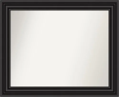 Miniatura 124 de Amanti Art Espejo personalizado, espejo de baño negro puente, espejo de pared o espejo de tocador de baño sobre el fregadero (26 x 26 pulgadas)
