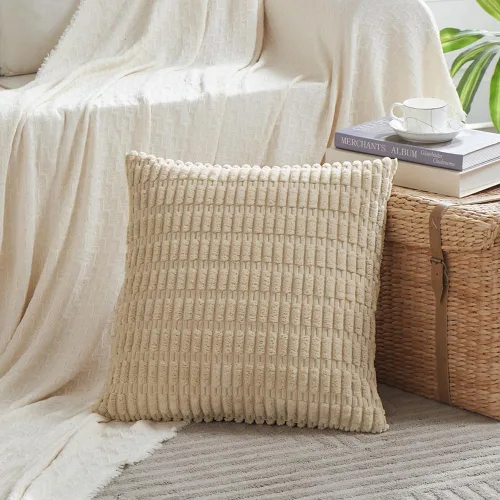 Miniatura 272 de Fancy Homi - Paquete de 2 fundas de almohada decorativas de color taupe de 22 x 22 pulgadas para sala de estar, sofá, cama, estilo rústico, bohemio