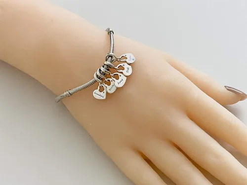 Miniatura 3 de BOLENVI Abalorio de plata de ley 925 con diseño de corazón para pandora y pulseras o collares similares hermana Plata esterlina Sin gemas