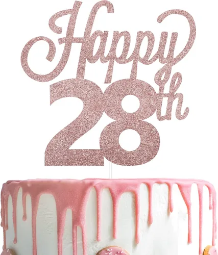 Miniatura 38 de LINGTEER - Decoración para pastel con texto "Happy Birthday 100", color negro