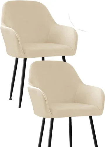 Miniatura 23 de Fundas protectoras de terciopelo elástico para sillas de comedor con brazos y respaldo curvado pequeño, juego de 6/4/2 para cocina, oficina, hogar