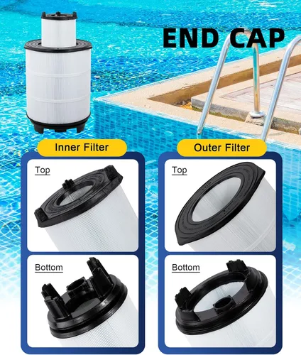 Miniatura 3 de ZOTEE Juego de cartuchos de filtros de piscina interior y exterior que reemplaza a Sta-Rite 25021-0200s y 25022-0201s System 3 S7m120,300sq.ft Negro