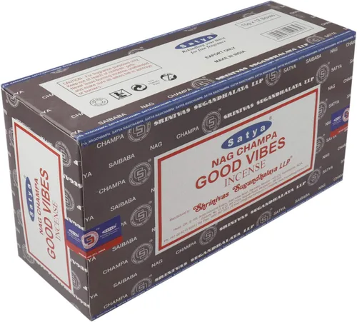 Miniatura 2 de Sharvgun Satya Nag Champa Good Vibes Fragancia en barra de incienso paquete de 12 fragancias Aggarbatti Home Scent aromaterapia 15G x 12