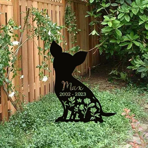 Miniatura 8 de Estaca de jardín para perro Shih Tzu personalizada con corazón, recuerdo de mascotas, corazón infinito, regalo para los amantes de los perros Shih