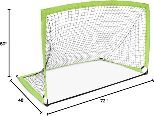 Miniatura 6 de Amazon Basics Red de portería de fútbol portátil desplegable para entrenamiento en el patio trasero