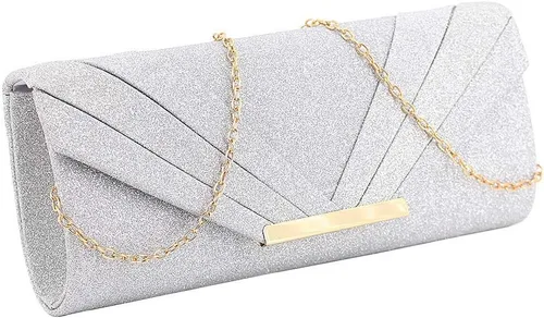 Miniatura 13 de Naimo Bolso de mano brillante para mujer, bolso de noche para fiesta, cóctel, boda, elegancia, sobre