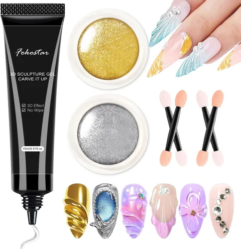 Miniatura 11 de 2 piezas de polvo de uñas cromado perla blanca súper brillante efecto espejo metálico, polvo cromado de unicornio de luna blanca para uñas, polvos