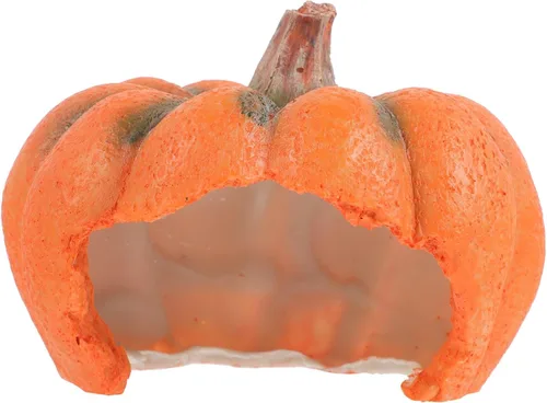 Ipetboom Decoración de pecera de acuario Adornos de resina de dibujos animados Casa de refugio de calabaza Estatua de calabaza Estatua de cría Cueva