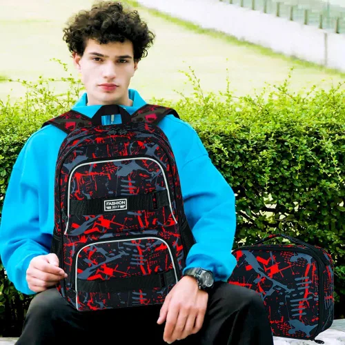 Miniatura 10 de Mochila para laptop, 16 pulgadas, bolsa escolar y bolsa de almuerzo, mochilas resistentes al agua para adolescentes, niñas, mujeres, estudiantes