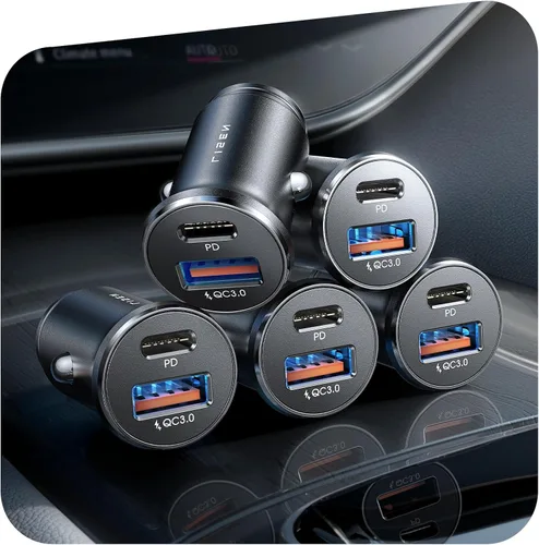 Miniatura 10 de LISEN 54W Mini Adaptador de Encendedor de Cigarrillos Cargador de Coche USB C Carga Rápida, Adaptador de Cargador de Coche 12V Encendedor