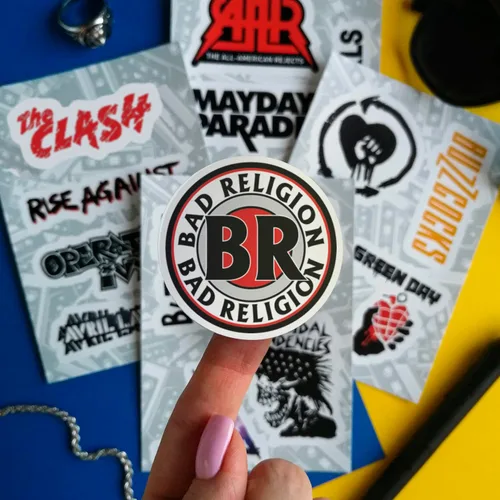 Miniatura 5 de BulbaCraft Pegatinas Punk Rock - Pegatinas de Banda para Adultos, Adhesivos Autoadhesivos e Impermeables, Pegatinas Punk Rock para Laptops