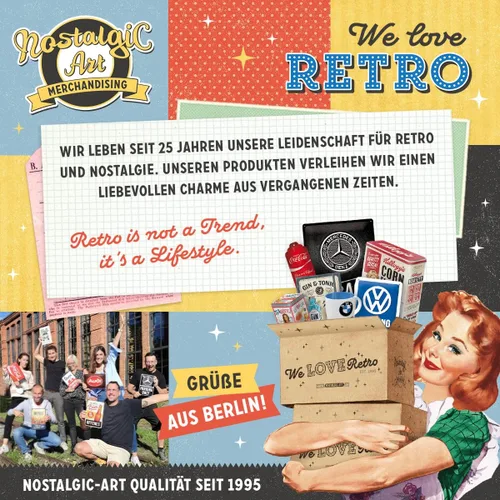 Miniatura 6 de Nostalgic-Art Caja de lata de almacenamiento retro plana, 84.5 onzas, caja Whatever Odds & Ends – Idea de regalo para tu hogar, lata de metal
