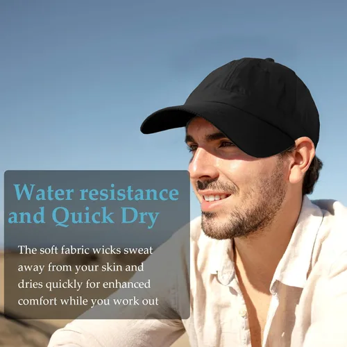 Miniatura 13 de Gorra de béisbol impermeable para hombre, sombrero de lluvia plegable para correr al aire libre, sombrero de pesca solar